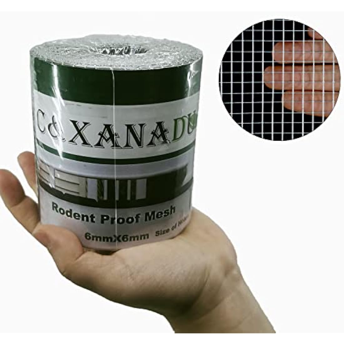 C&Xanadu 100mm X 6m Wire Mesh Roll,Rodent Proofing Metal Mesh Galvanised,Welded Steel Mesh Panels Stop & Prevent Rat & Mouse Access