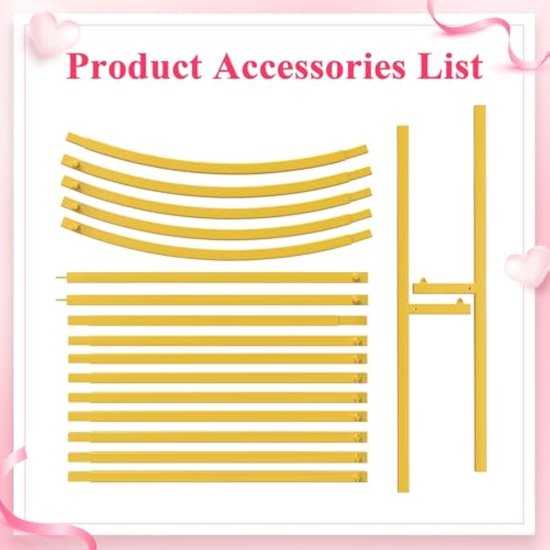 Wokceer 7.2 FT Wedding Arch Backdrop Stand Gold Metal Balloon Arch Backdrop Stand for Wedding Ceremony Birthday Party Bridal Baby Shower Garden Floral Arch Decoration
