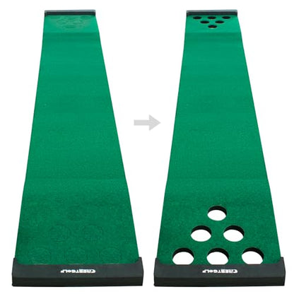 KOFULL Putting Green - Indoor/Outdoor Golf Practice Mat (Free 2 Putters + 6 Balls), 327 x 50CM