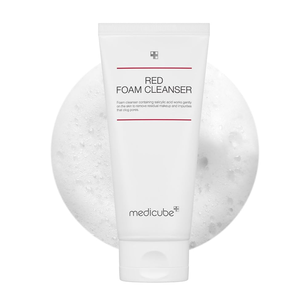 medicube Red Foam Cleanser - Deeply cleanses, remove impurities, control sebum, Daily Gentle Face Wash, Korean Skincare | 7.78 fl.oz