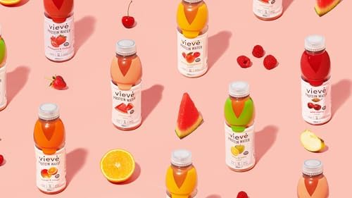 Vieve Protein Water 10x500ml - Mixed Variety Flavour Pack 20g Protein, Sugar Free, Fat Free & Dairy Free A Ready to Drink Alternative to Protein Powders & Shakes 10 Pack (2 per Flavour)