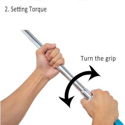 Beslands Torque Wrench 1/2, 65-350nm & 50-260ft, Adjustable Wheel Wrench for Car Bike Ratchet