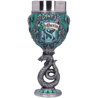 Nemesis Now Harry Potter Collectible Goblet, Resin, Green Silver, 19.5cm