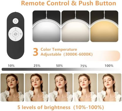 Half Moon Light,Beauty Lamp Floor Standing,Lash Light for Eyelash Extensions,360° Rotating Light Head,3 Color Temperature,Half Moon Ring Lamp for Eyelash Extensions, Tattoo,Skincare Eyebrows.