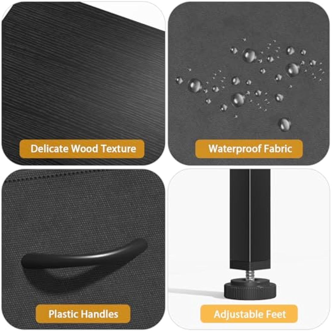 COWISH Tall Dresser with 6 Drawers, Vertical Bedside End Table and Chest of Drawers for Bedroom, Black Furniture with Fabric Drawer Nightstand Organizer Unit in Living Room, Closet, Entryway, Hallyway