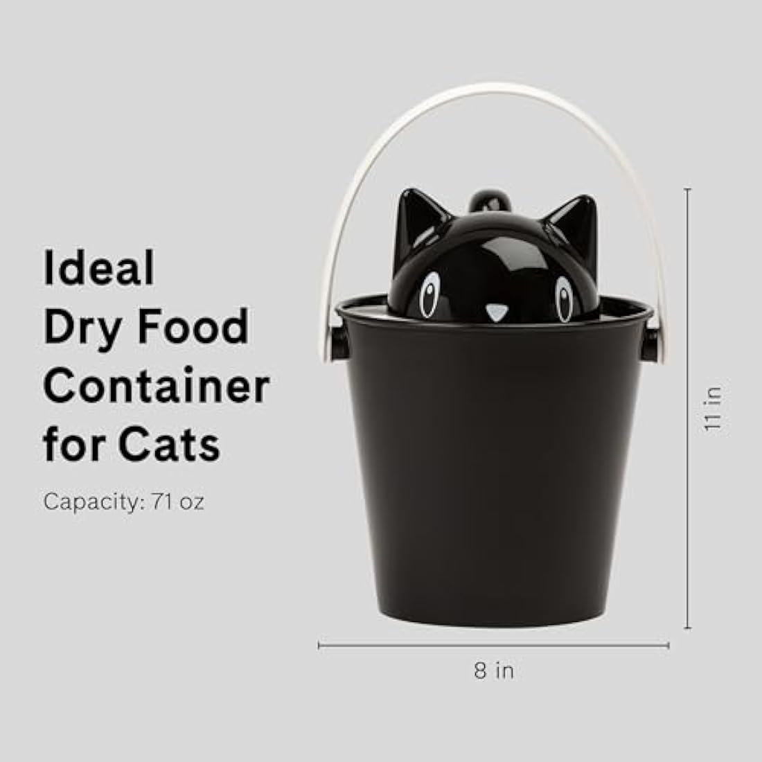 United Pets - cat food container Crick in black