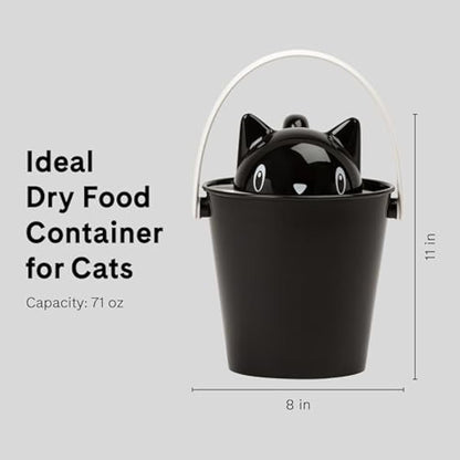 United Pets - cat food container Crick in black