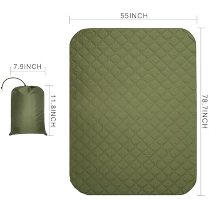 Tongcamo Poncho Liner Military Woobie Outdoor Camping Woobie Blanket for Travel, Beach, Grass, Picnic, Car Emergency, Outdoor, Survival