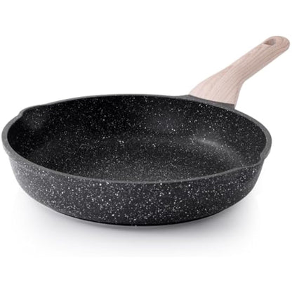 Kordisen Non Stick Frying Pans Skillet, 28 cm Granite Frying Pans Nonstick for Cooking, Healthy Induction Cookware, Heat Resistant Handle, PFOA Free