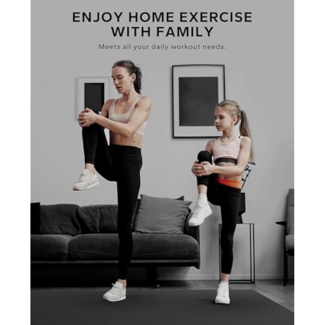 HAPBEAR Large Exercise Mat, 183×122cm/ 213×152cm×8mm, Non-Slip, Ultra Durable, Large Yoga Mat for Home Gym, Fitness, Yoga, Pilates, Stretching, Push-ups, Gymnastics