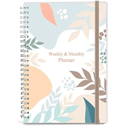 Undated Diary A5 Planner for 2024 or Any Year, Weekly & Monthly Organizer Notebook&Journal to Track Goals, Improve Productivity & Time Management, 15 x 21cm, Perfect to Organize Your Daily Life, Twig