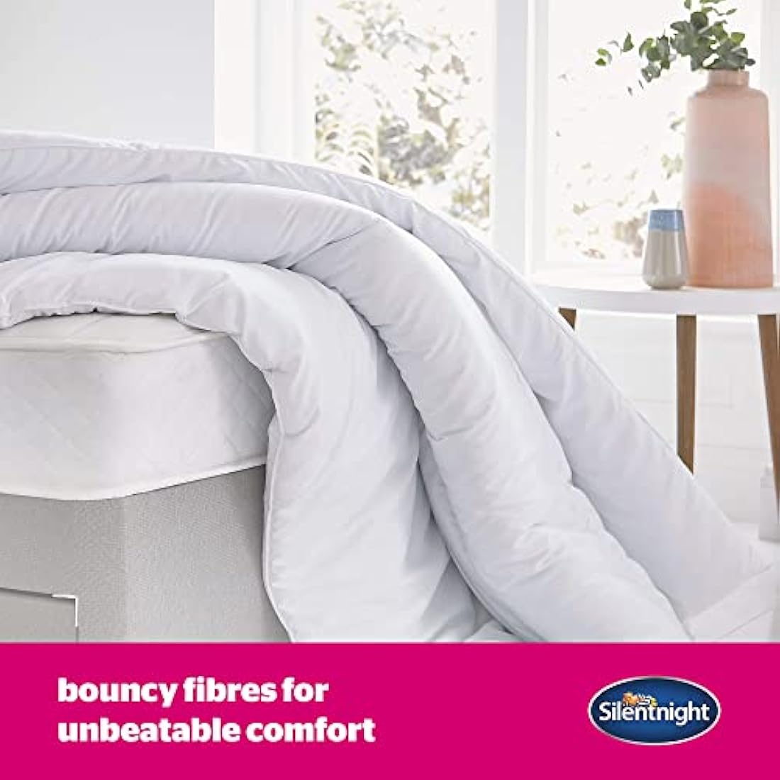 Silentnight Ultrabounce 13.5 Tog Double Duvet - Thick Warm Winter Duvet Quilt Hypoallergenic and Machine Washable - Double Bed, White