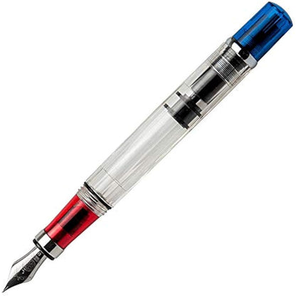 Twsbi Diamond 580 RBT, Red & Blue Nib F Fountain Pen.