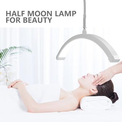 Half Moon Light,Beauty Lamp Floor Standing,Lash Light for Eyelash Extensions,360° Rotating Light Head,3 Color Temperature,Half Moon Ring Lamp for Eyelash Extensions, Tattoo,Skincare Eyebrows.