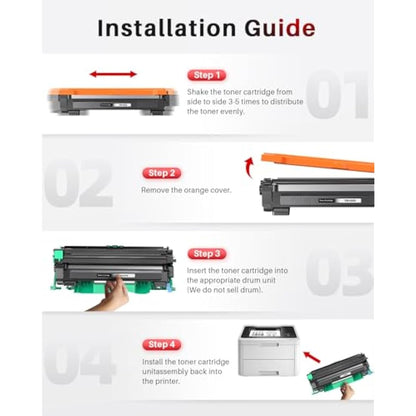 Halloya TN1050 Compatible Toner Cartridges Replacement for Brother TN1050 For HL-1112 HL-1110 DCP-1610W DCP-1510 HL-1210W MFC-1810 HL-1212W MFC-1910W DCP-1612W DCP-1512 (Black, 4-Pack)