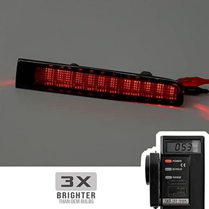 njssjd 2pcs LED Third Brake Light High Mount Stop Lamp for V-W T5 T6 T6.1 Transporter Panel Van Multivan Caravelle (with Rear Twin Doors) Rear Central High Level 3rd Brake Light Smoke Lens