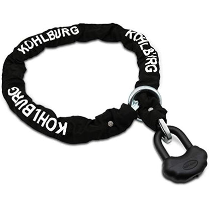 KOHLBURG 6 kg Massive Motorcycle Security Chain Lock - 150cm Long with Our Highest Security Level 10plus of 10 - Heavy Duty 13mm Steel Chain as Anti Theft Motorcycle Lock, Scooter & ebike Lock