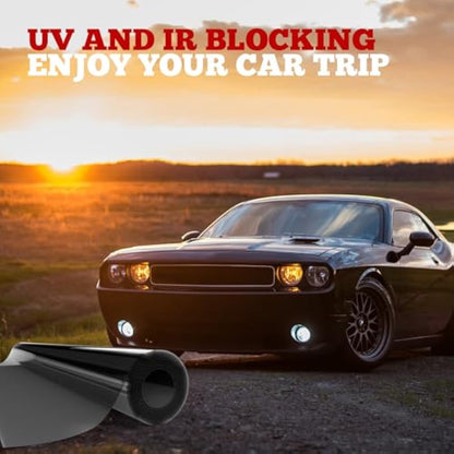 Vepagoo Universal Car Window Tint Film 35% VLT- 6.1m x 50cm Ceramic Privacy Window Tint, Blocks UV/IR Rays, Heat & Glare - Scratch Resistance Car Window Film Roll