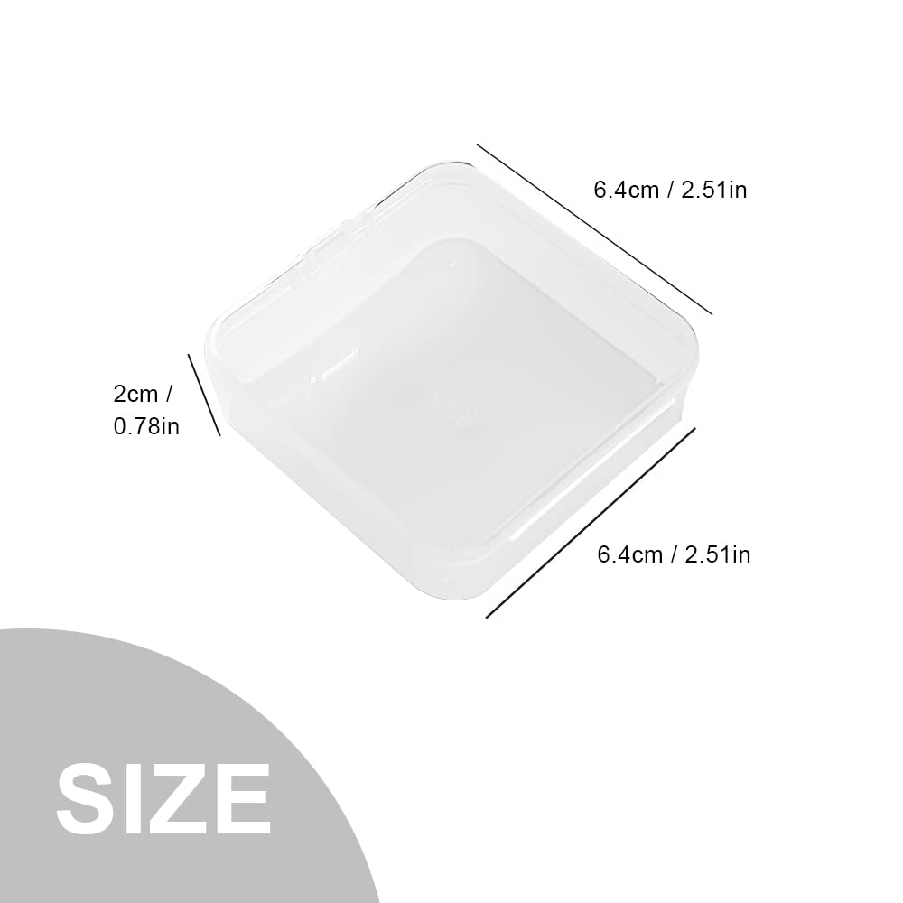 WYAN 15 Pcs Square Empty Clear Plastic Storage Containers Box Case