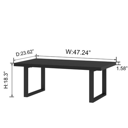 IBF Coffee Table Living Room Wooden Center Coffee Tables 120cm Black Oak