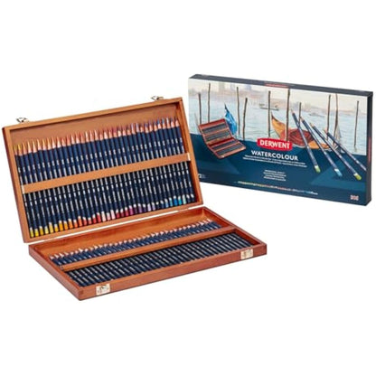 Derwent Watercolour Pencils, Painting & Drawing, Set Of 72 In Wooden Gift Box, Ideal For Blending & Layering, Professional Quality, 32891