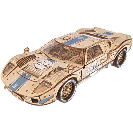 UGEARS UGT-24 Endurance Racer 3D Puzzle - 1:12 Scale Mechanical Wooden Model Kits for Adults to Build - Sports Car Model Building Kits - Advanced Level Racing Car 3D Wooden Puzzles for Adults 970 Pcs