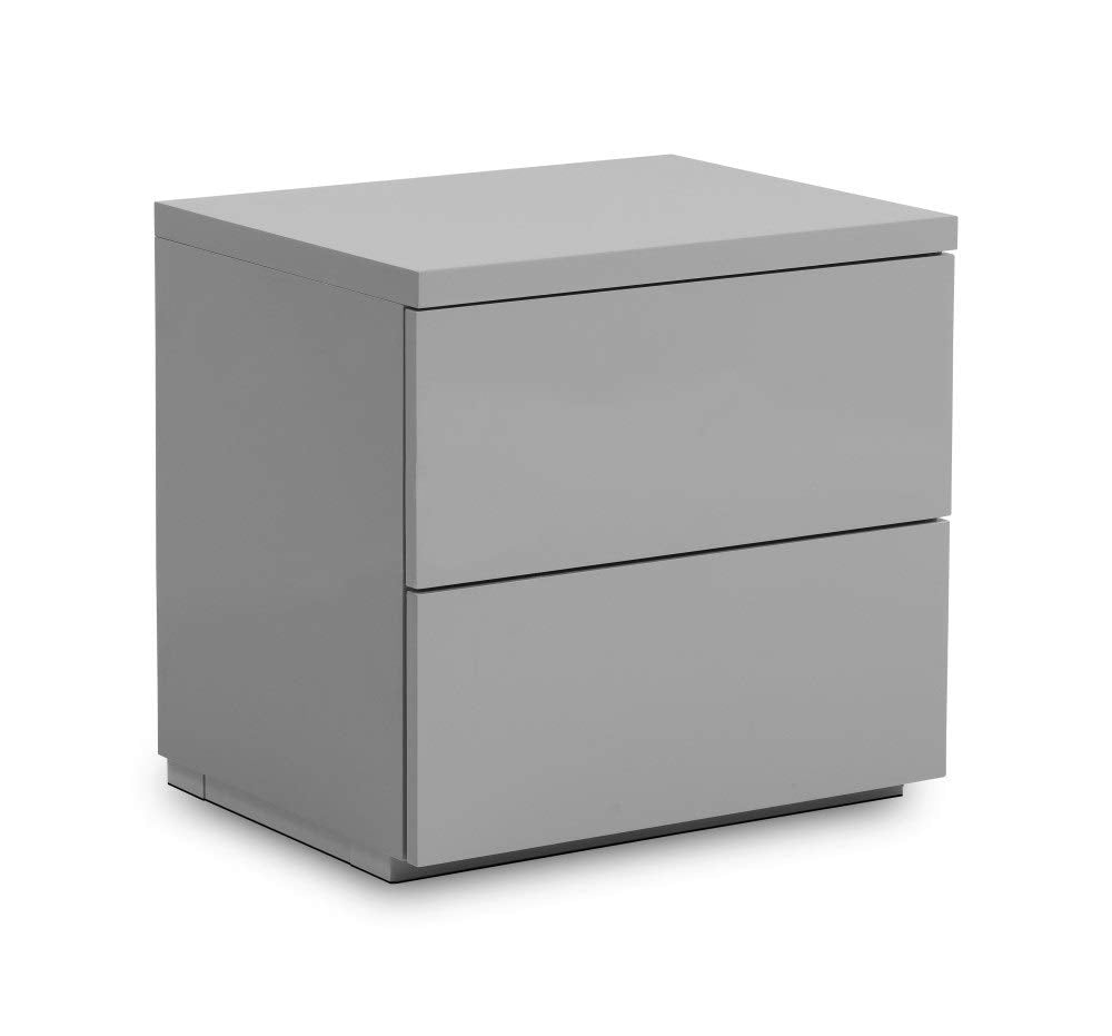 Julian Bowen Monaco 2 Drawer Bedside, Grey