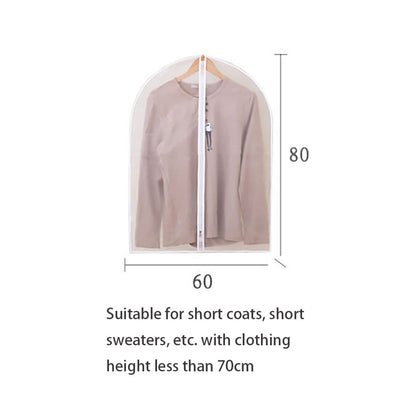 DDGAO Garment Covers Dustproof Clothes Covers Moth Proof Coat Bag with Zip PEVA Translucent Dress Cover Waterproof Anti-mite Breathable Suit
