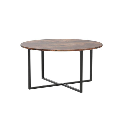 HOJINLINERO Round Coffee Table,Coffee Tables for Living Room,Tea Table End Table Sofa Table,Industrial Cocktail Table,Wooden Coffee Table,Durable