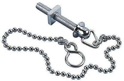 E2trade Replacement Chrome 18" Sink Basin Bath Ball Plug Chain and Stay S Hook Ends