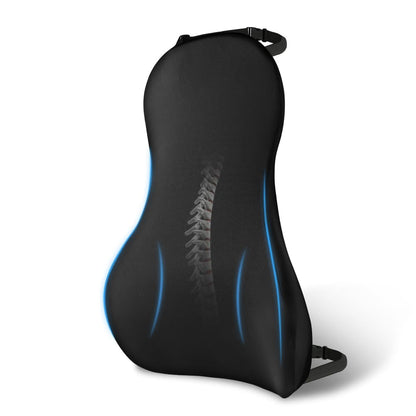 Ainiv Lumbar Support Pillow for Car Seat, Universal Memory Foam Back Support Cushion with Adjustable Straps, Car Back Support Pillow for Office Chair