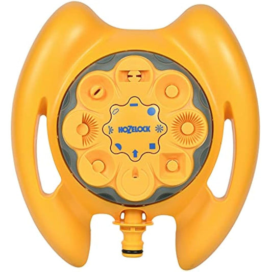 HOZELOCK - Sprinkler Rotating 79 m² : Small-area Base-mounted Spray Sprinkler (ø 10m), Ideal for Small Gardens: 8 Spray Patterns [2515P0000]