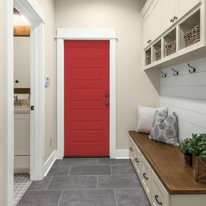 Johnstone's - Wood & Metal Paint - Gloss Finish - Signal Red - 750ml - Water Based - Non Drip & Quick Drying - Radiator Paint - Low Odour - Dry in 1-2 Hours - 8m2 Coverage per Litre