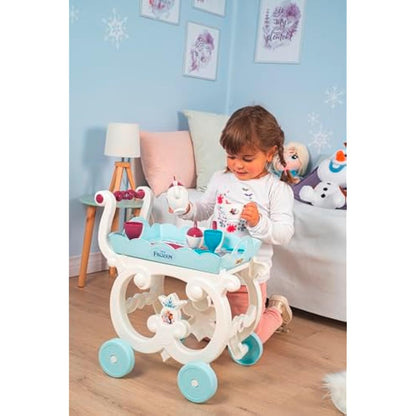 Disney Frozen 2 Pretend Play Kids Toy Tea Trolley Includes 17 Accessories Including Tea Set On Wheels, Play Cutlery and Removable Tray For Children From 3+