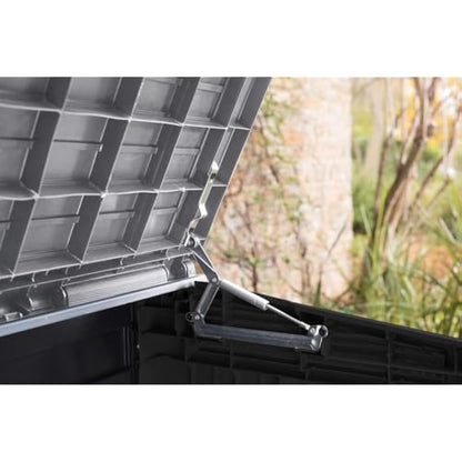 Keter Store it Out Nova Outdoor Garden Storage Shed, 32 x 71.5 x 113.5 cm, Dark Grey with Light Grey Lid