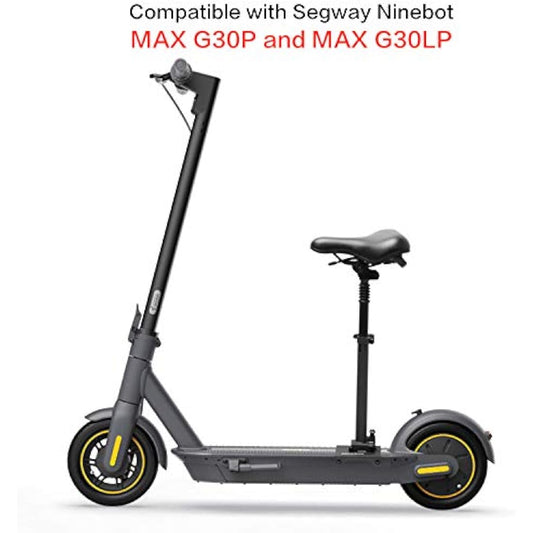 Segway-Ninebot Electric Scooter Seat Saddle for MAX G30P and G30LP, Adjustable Comfortable and Shock Absorbing MAX Seat Saddle, Black, Large