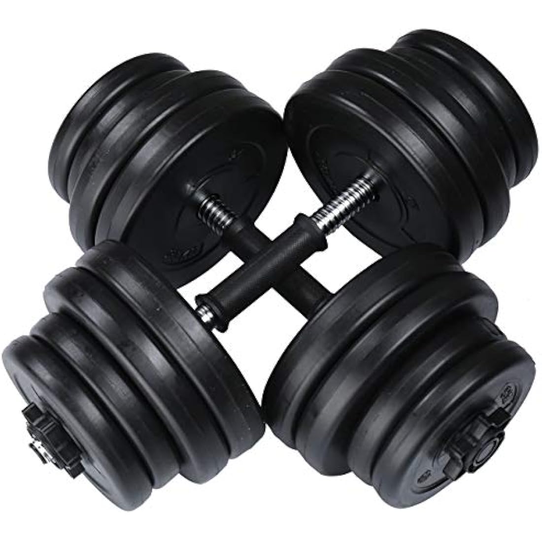 RIP X 30kg Adjustable Dumbbell Barbell Weight Set in Chrome with Bar Joiner Included
