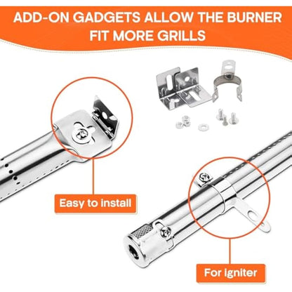 Denmay 31 to 45cm Universal Adjustable Burner for Outback, Blooma, Berkley, Jamie Olivier, Uniflame, Napoleon, Charbroil, CosmoGrill, Broil King, Landmann, Master Forge, Perfect Flame,Lowes, 3 Pack