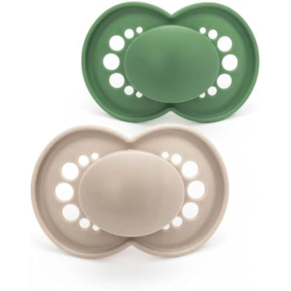 MAM Original Soothers | 18-36 Months | Pack of 2 | Comes in Dummy Steriliser Box | Sustainable Materials | Baby Accessories | Cream (Various Designs)