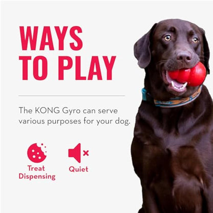 KONG Gyro - Interactive Dog Toy for Treat Dispensing - Dog Slow Feeder for Healthy Eating - For Medium/Large Dogs