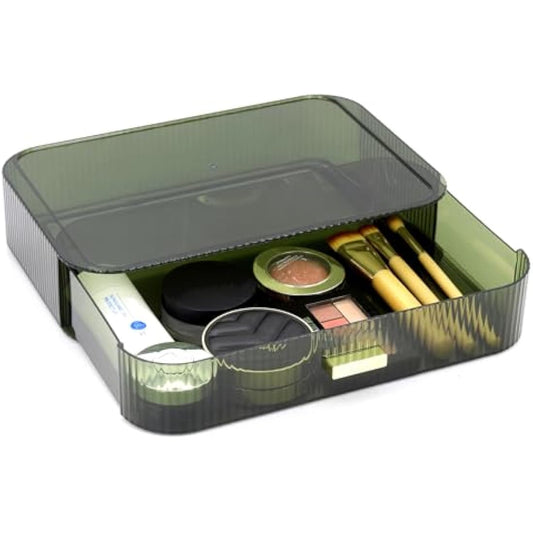 Womanht Makeup Organizer Drawers Stackable, Bathroom Vanity Organizers and Storage, Great for Cosmetics, skincare, Lipsticks, Nail Care (Green,1 Drawer)