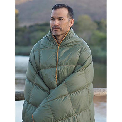 Get Out Gear Down Camping Blanket - Outdoor Lightweight Packable 650 Fill Power Down Blanket Compact Waterproof and Warm Backpacking Quilt for Camping Hiking Travel Hammock