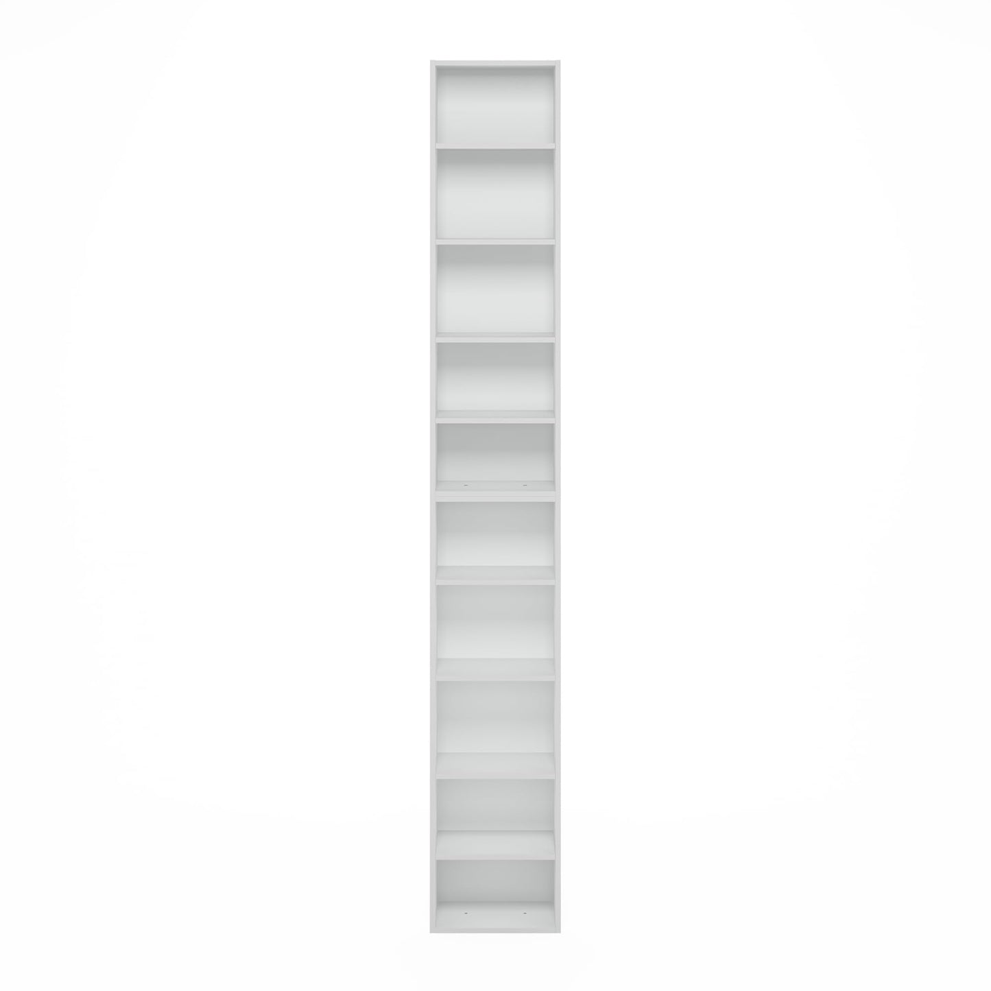 Furinno PASIR 10-Tier Open Shelf Bookcase, White