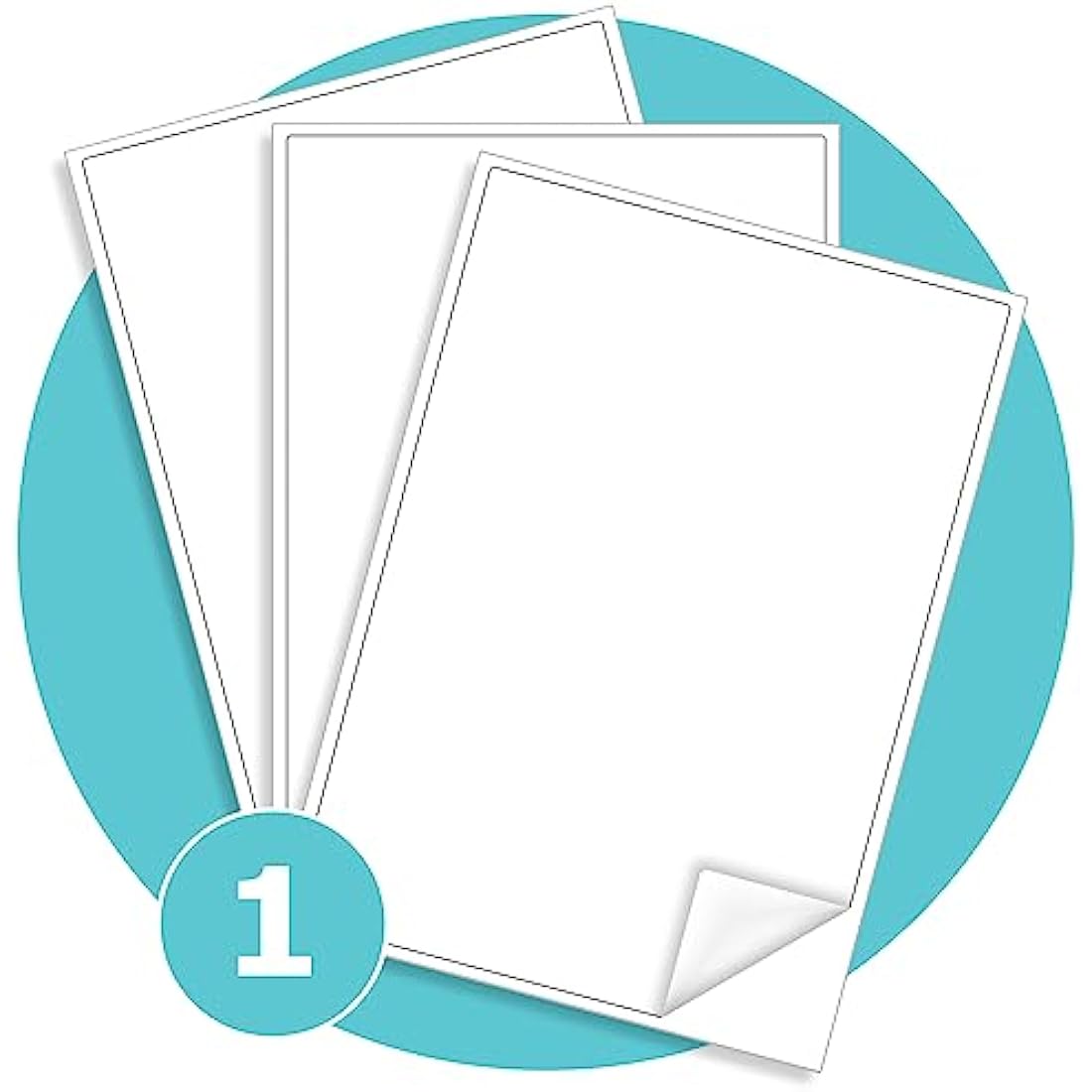 Triplast 100 A4 Multipurpose Label Sheets - 200 x 289mm - Easy Peel White Inkjet & Laser Labels - Address, Shipping, File Labels, DIY Stickers