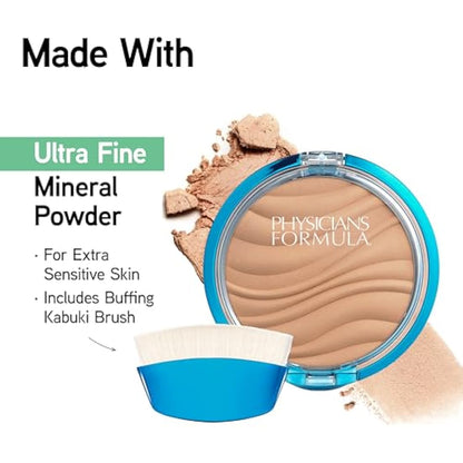 Physicians Formula Mineral Wear Talc-Free Mineral Airbrushing Pressed Powder SPF 30 - Talc-Free Mineral Airbrushing Powder, Beige, 1 Pack 7.5 g