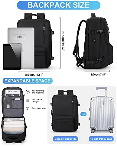 Vacuum Travel Backpack for Women, Cabin Bags 40x20x25 for Ryanair, Travel Hand Luggage Backpack Carry-ons Bag with Vacuum Compression
