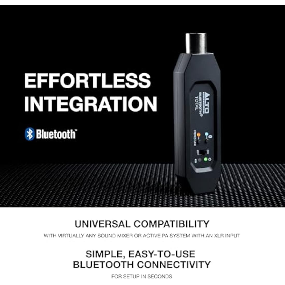 ALTO Bluetooth Total 2 XLR Equipped Rechargeable Bluetooth Receiver For Mixing Desk, Audio Mixer Setups and Active PA Systems