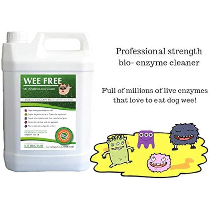 WEE FREE 5 Ltr Artificial Grass Cleaner and Pet Odour Eliminator for Dog Urine - Neutraliser and Deodoriser for Dog Wee on Astro Turf and Fake Lawns. Safe for Dogs and Animals.
