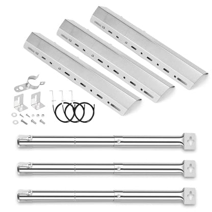 GFTIME Universal Adjustable Burner & Heat Plate Kit for Charbroil, Outback, CosmoGrill, Stainless Steel Replacement Gas Grill Parts Kit for