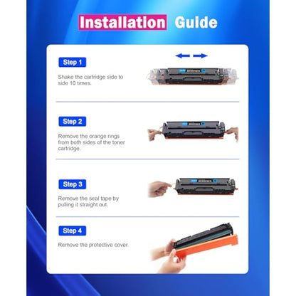 SODFACE 201X 201A Toner Cartridge Compatible for HP M277dw Toner 201X 201A for Color LaserJet Pro MFP M277dw M252dw M277n M274n M252n CF400X CF401X CF402X CF403X (Black Cyan Yellow Magenta, 4-Pack)